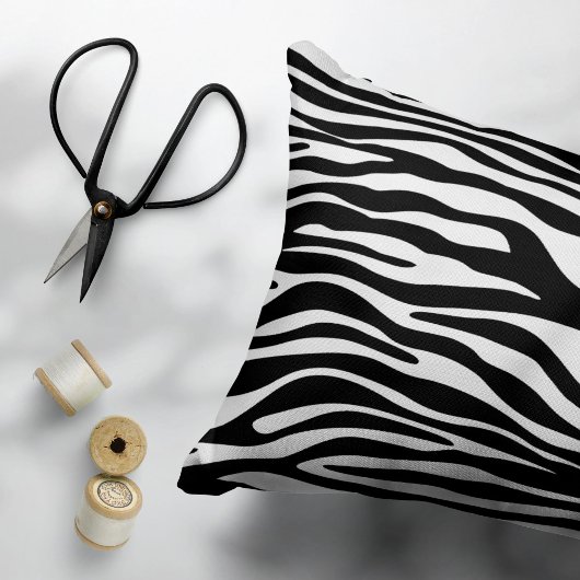 Zebra Print, Zebrastreifen, schwarz und weiß Kissenbezug