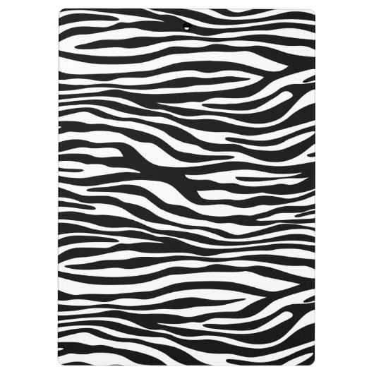 Zebra Print, Zebrastreifen, schwarz und weiß Klemmbrett (Rückseite)