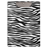 Zebra Print, Zebrastreifen, schwarz und weiß Klemmbrett (Vorderseite)