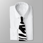 Zebra Print, Zebrastreifen, schwarz und weiß Krawatte (Gebunden)