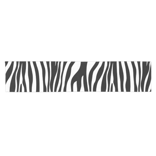 Zebra Print, Zebrastreifen, schwarz und weiß Kurzer Tischläufer (Horizontal)