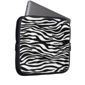 Zebra Print, Zebrastreifen, schwarz und weiß Laptopschutzhülle (Vorne Rechts)