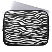 Zebra Print, Zebrastreifen, schwarz und weiß Laptopschutzhülle (Vorderseite)