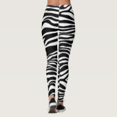 Zebra Print, Zebrastreifen, schwarz und weiß Leggings (Rückseite)