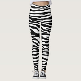 Zebra Print, Zebrastreifen, schwarz und weiß Leggings