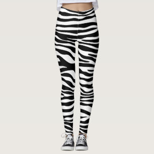 Zebra Print, Zebrastreifen, schwarz und weiß Leggings