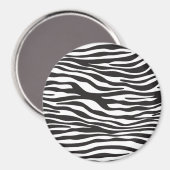 Zebra Print, Zebrastreifen, schwarz und weiß Magnet (Vorderseite/Rückseite)
