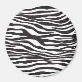 Zebra Print, Zebrastreifen, schwarz und weiß Magnet (Vorne)