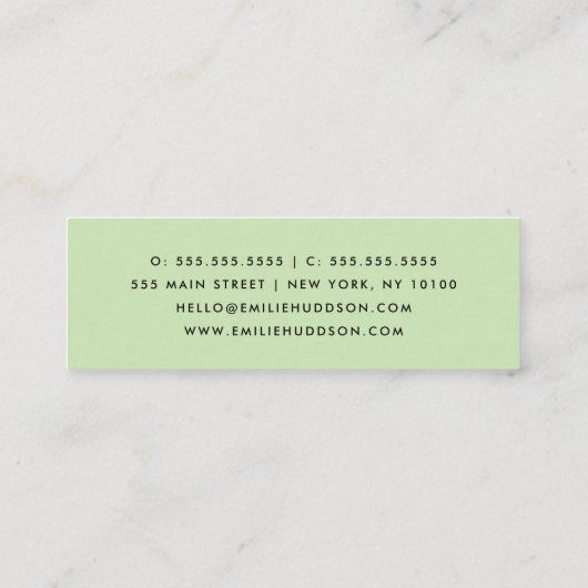 Zebra Print, Zebrastreifen, schwarz und weiß Mini Visitenkarte (Rückseite)