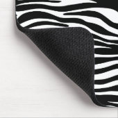 Zebra Print, Zebrastreifen, schwarz und weiß Mousepad (Ecke)