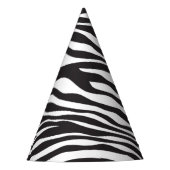 Zebra Print, Zebrastreifen, schwarz und weiß Partyhütchen (Vorderseite)