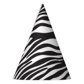 Zebra Print, Zebrastreifen, schwarz und weiß Partyhütchen (Links)