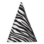 Zebra Print, Zebrastreifen, schwarz und weiß Partyhütchen (Rechts)