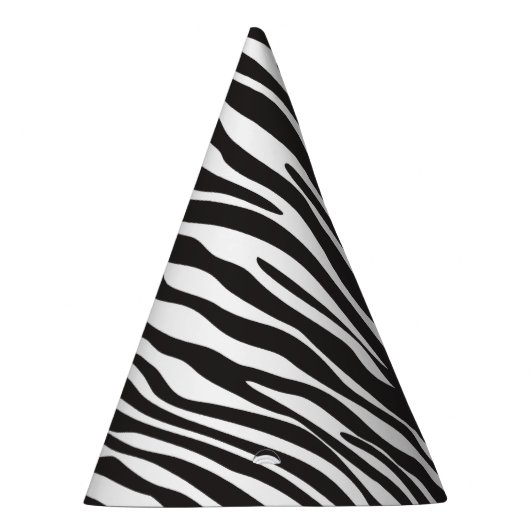 Zebra Print, Zebrastreifen, schwarz und weiß Partyhütchen (Rechts)