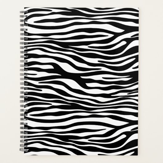 Zebra Print, Zebrastreifen, schwarz und weiß Planer (Vorderseite)