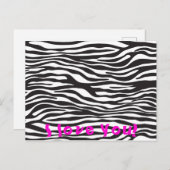 Zebra Print, Zebrastreifen, schwarz und weiß Postkarte (Vorne/Hinten)