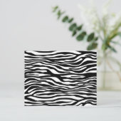 Zebra Print, Zebrastreifen, schwarz und weiß Postkarte (Stehend Vorderseite)