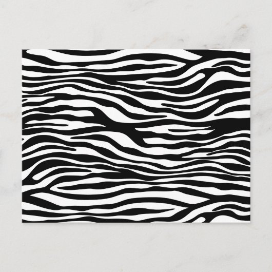 Zebra Print, Zebrastreifen, schwarz und weiß Postkarte (Vorderseite)