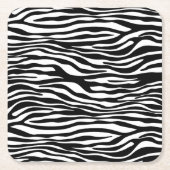 Zebra Print, Zebrastreifen, schwarz und weiß Rechteckiger Pappuntersetzer (Vorderseite)