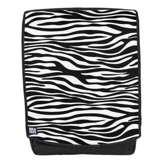Zebra Print, Zebrastreifen, schwarz und weiß Rucksack (Vorderseite)