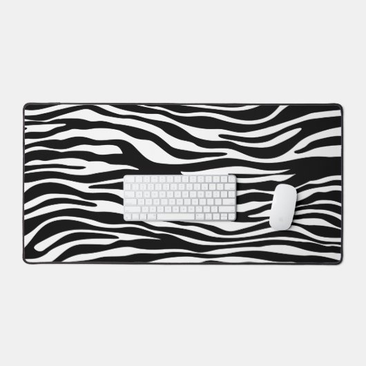Zebra Print, Zebrastreifen, schwarz und weiß Schreibtischunterlage (Tastatur & Maus)