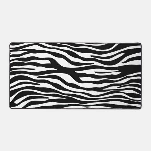 Zebra Print, Zebrastreifen, schwarz und weiß Schreibtischunterlage (Vorderseite)