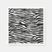 Zebra Print, Zebrastreifen, schwarz und weiß Serviette (Vorderseite)