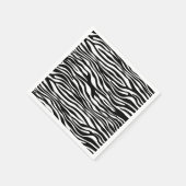 Zebra Print, Zebrastreifen, schwarz und weiß Serviette (Ecke)