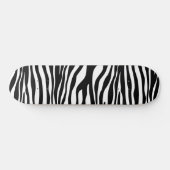 Zebra Print, Zebrastreifen, schwarz und weiß Skateboard (Horizontal)