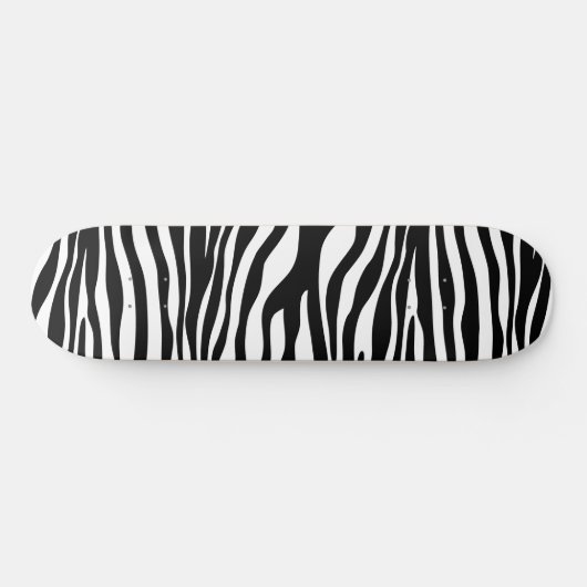 Zebra Print, Zebrastreifen, schwarz und weiß Skateboard (Horizontal)