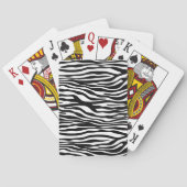 Zebra Print, Zebrastreifen, schwarz und weiß Spielkarten (Rückseite)
