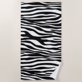 Zebra Print, Zebrastreifen, schwarz und weiß Strandtuch (Vorderseite)
