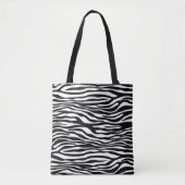 Zebra Print, Zebrastreifen, schwarz und weiß Tasche (Vorderseite)
