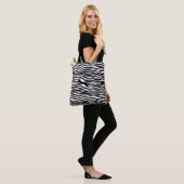 Zebra Print, Zebrastreifen, schwarz und weiß Tasche (Am Model)