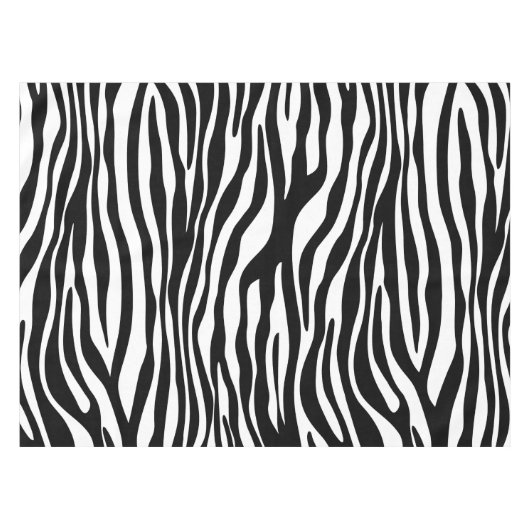 Zebra Print, Zebrastreifen, schwarz und weiß Tischdecke (Vorderseite (Horizontal))
