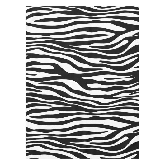 Zebra Print, Zebrastreifen, schwarz und weiß Tischdecke (Vorderseite)