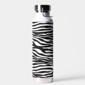 Zebra Print, Zebrastreifen, schwarz und weiß Trinkflasche (Links)