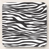 Zebra Print, Zebrastreifen, schwarz und weiß Untersetzer (Vorderseite)