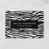 Zebra Print, Zebrastreifen, schwarz und weiß Visitenkarte (Vorderseite)