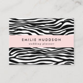 Zebra Print, Zebrastreifen, schwarz und weiß Visitenkarte (Vorderseite)