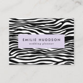 Zebra Print, Zebrastreifen, schwarz und weiß Visitenkarte (Vorderseite)