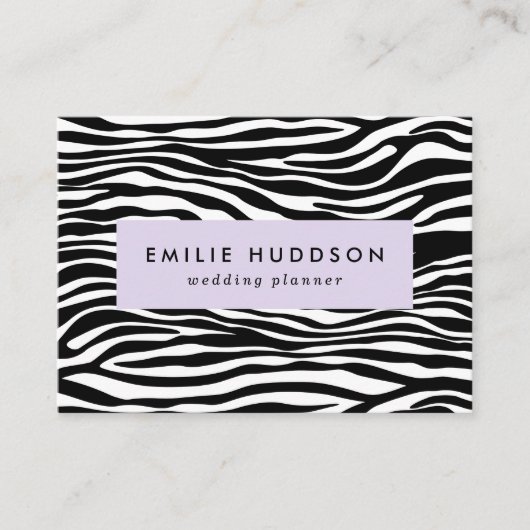 Zebra Print, Zebrastreifen, schwarz und weiß Visitenkarte (Vorderseite)