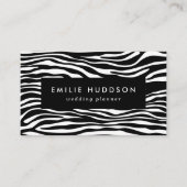 Zebra Print, Zebrastreifen, schwarz und weiß Visitenkarte (Vorderseite)