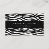 Zebra Print, Zebrastreifen, schwarz und weiß Visitenkarte (Vorderseite)