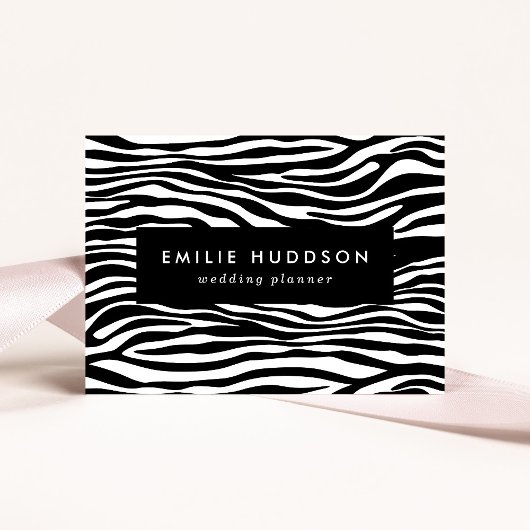 Zebra Print, Zebrastreifen, schwarz und weiß Visitenkarte