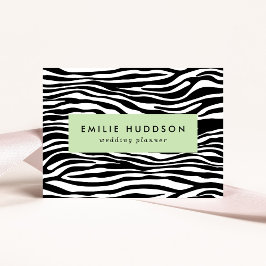 Zebra Print, Zebrastreifen, schwarz und weiß Visitenkarte
