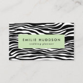 Zebra Print, Zebrastreifen, schwarz und weiß Visitenkarte (Vorderseite)