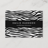 Zebra Print, Zebrastreifen, schwarz und weiß Visitenkarte (Vorderseite)
