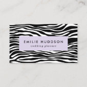 Zebra Print, Zebrastreifen, schwarz und weiß Visitenkarte (Vorderseite)