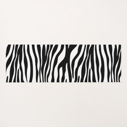 Zebra Print, Zebrastreifen, schwarz und weiß Yogamatte (Rückseite (Horizontal))